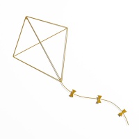 Декор Настенный в виде воздушного змея Brise единый размер желтый LA REDOUTE INTERIEURS  фото, kupilegko.ru